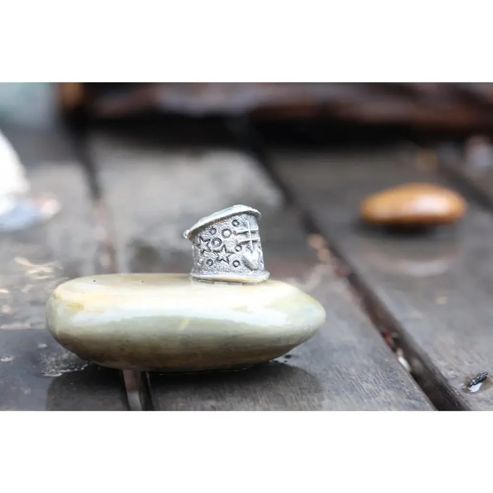 Kevin Yazzie Navajo | Tufa Cast Pueblo Cross Ring Size 8 | Native American